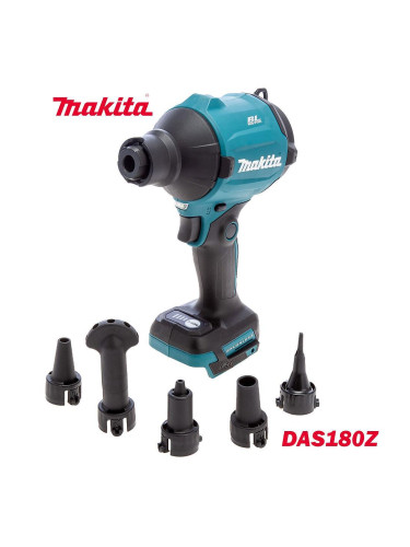 Пистолет за въздух, акумулаторен, безчетков, Makita DAS180Z, 18V, LXT, 29.7 kPa