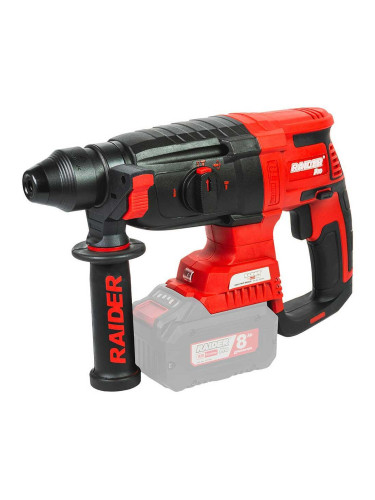 Перфоратор акумулаторен 3J, RAIDER RDP-BRH20 Solo, 20V, SDS-plus, безчетков мотор, R20 System