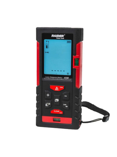 Ролетка лазерна, RAIDER RD-LDM01, 2x1.5V, 40 м