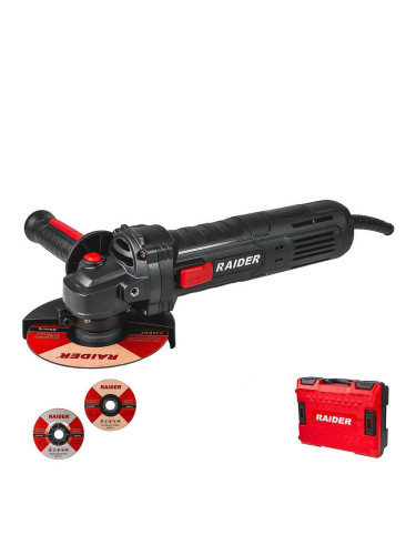 Ъглошлайф електрически, RAIDER RDP-AG79 Black Edition, 900W, 125 мм, LCD дисплей, в куфар
