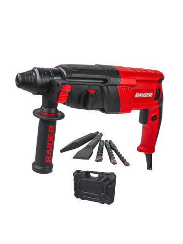 Перфоратор електрически, RAIDER RD-HD62, 800W, 2.8J, SDS-Plus, в куфар