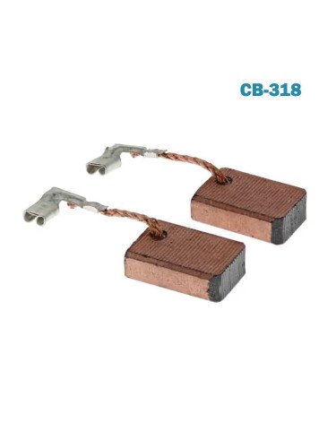 Четки графитни Makita CB-318, 2 бр., за ъглошлайф, прав шлайф, виброшлайф, полирмашина