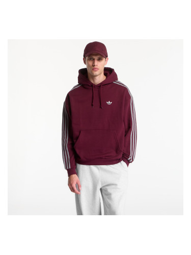 Суитшърт adidas Adicolor Classics 3-Stripes Hoody Maroon S