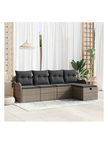 Sonata H Градински Софа Комплект 5 pcs Сив 231 х 117 х 85 см Полиратан