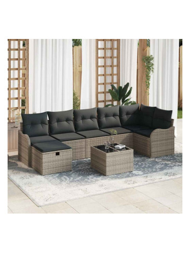 Sonata H Градински Софа Комплект 8 pcs Сив 287.5 х 122.5 х 85 см