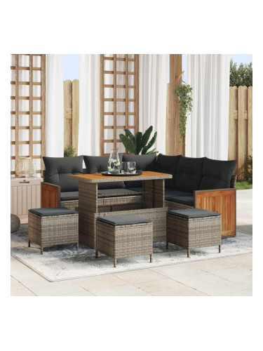 Sonata H Градински Софа Комплект 9 pcs Сив 110 x 55 x 71 см