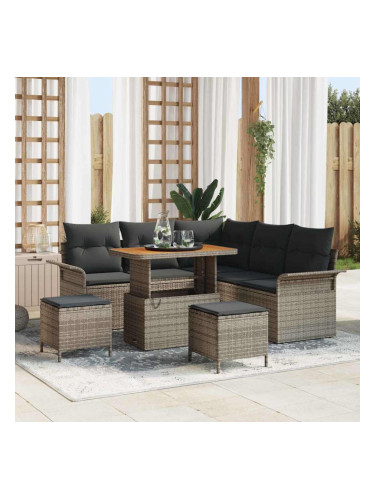Sonata H Градински Софа Комплект с възглавница 8 pcs Сив 90 x 55 x 71 cm