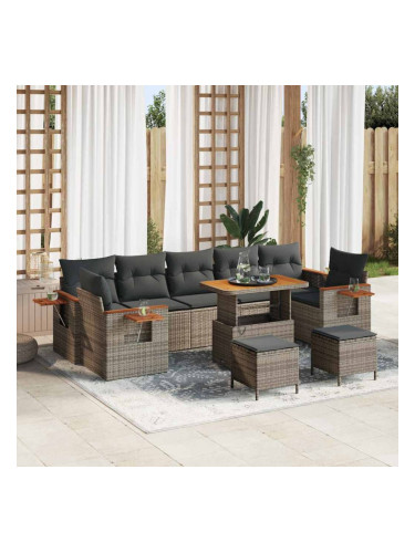 Sonata H Градински Софа Комплект 10 pcs Сив 90 x 55 x 71 cm Полиратан