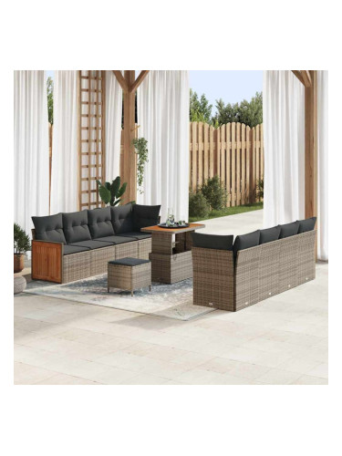 Sonata H Градински Софа Комплект 11 pcs Сив 90 x 55 x 71 cm полиратан