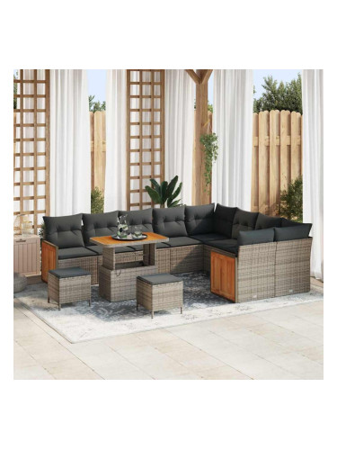 Sonata H Градински Софа Комплект 12 pcs Сив 90 x 55 x 71 cm полиратан