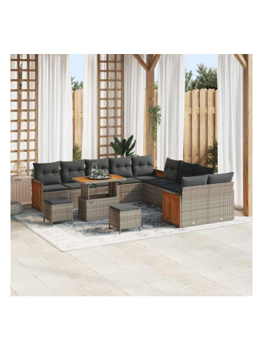 Sonata H Градински Софа Комплект 13 pcs Сиво Тъмносиво 90 x 55 x 71 cm