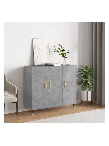 Sonata H Сайдборд, бетонно сив, 90x34x80 см, инженерно дърво