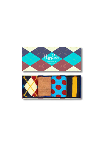 Happy Socks Classics Socks Gift Set 4-Pack Unisex - Чорапи Happy Socks - Многоцветен - XCCS09-6300-4-7 - Size: 4-7