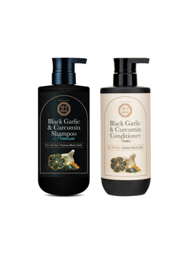 Сет Корейска грижа против косопад в две стъпки Doori Black Garlic and Curcumin
