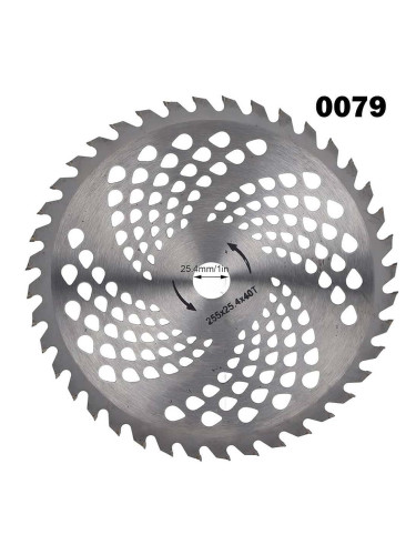 Диск за тример, INOX, видиран, 255x25.4 мм, 40T, (0079)