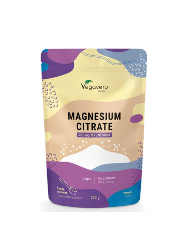 Магнезий цитрат – При мускулни крампи, нервно напрежение и умора, 200 mg, 500 g прах