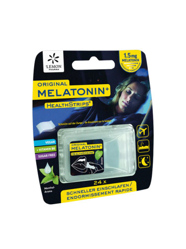 Мелатонин 0.75 mg + Витамин B6 0.5 mg – Бързо заспиване и спокоен сън, 24 ментови ленти