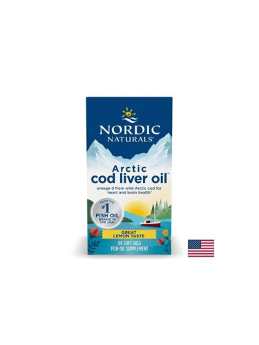 Масло от черен дроб на риба треска, 90 софтгел капсули, Nordic Naturals