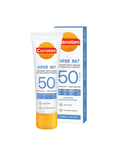 КАРОТЕН СЛЪНЦЕЗАЩИТЕН КРЕМ ЗА ЛИЦЕ С МАТИРАЩ ЕФЕКТ SPF50 50 мл