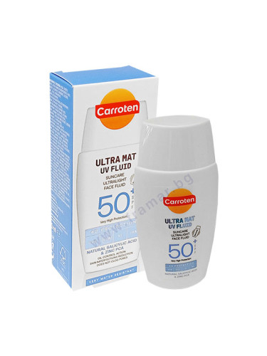 КАРОТЕН УЛТРАМАТИРАЩ СЛЪНЦЕЗАЩИТЕН UV ФЛУИД ЗА ЛИЦЕ SPF50+ 40 мл
