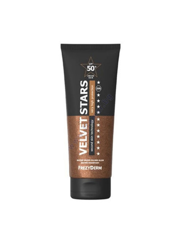 ФРЕЗИДЕРМ VELVET STARS СЛЪНЦЕЗАЩИТЕН ПРОДУКТ С МНОГО ВИСОКА ЗАЩИТА И БЛЯСЪК SPF50 175 мл