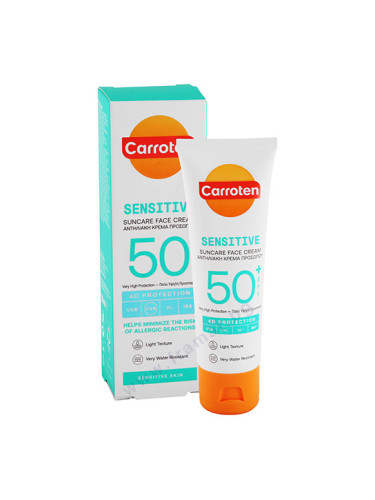 КАРОТЕН СЕНЗИТИВ СЛЪНЦЕЗАЩИТЕН КРЕМ ЗА ЛИЦЕ 4D SPF50+ 50 мл