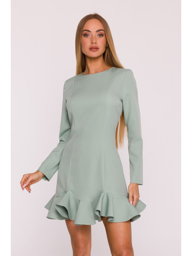 Made Of Emotion Woman's Mini dress with ruffles at the hem - mint green