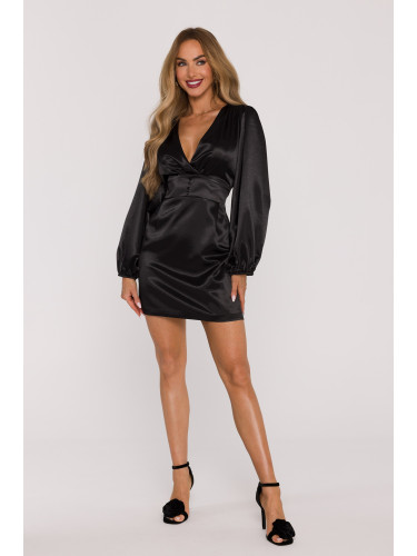 Made Of Emotion Woman's Mini dress with puff sleeves - black