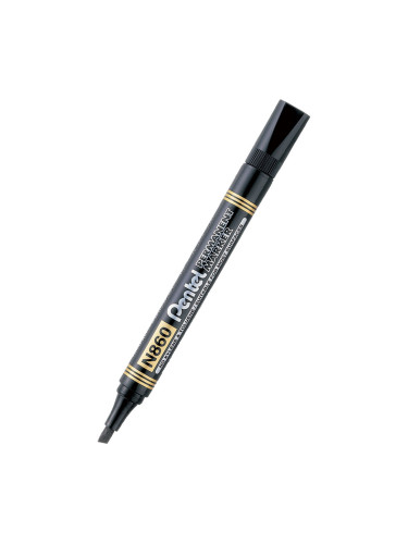 Перм. маркер Pentel N860 Скосен черен