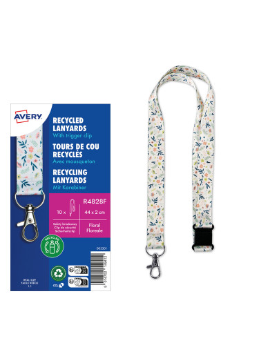 Лента за бадж Avery 44/2см Floral 10бр