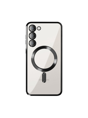 Силиконов кейс bSmart Chrome Magsafe с протектори за камерите, За Samsung Galaxy A27, Черен