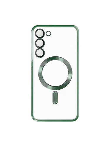 Силиконов кейс bSmart Chrome Magsafe с протектори за камерите, За Samsung Galaxy A27, Зелен