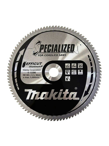 Диск циркулярен за рязане на алуминий 305x30 мм, 96T, Makita E-13306