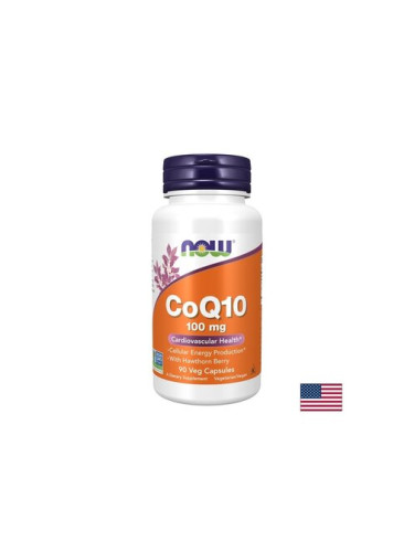Коензим Q10 100 mg + глог 400 mg, CoQ10 with hawthorn berry, 90 капсули