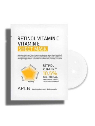 APLB Retinol Vitamin C Vitamin E Sheet Mask Лист маска за лице