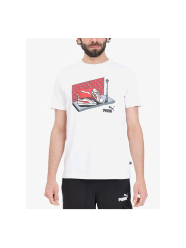 PUMA Graphics Sneaker Box Tee White