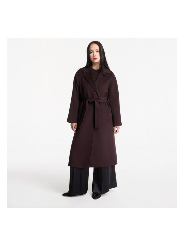 Палта Calvin Klein Classic Df Wool Wrap Coat Dark Brown S