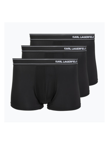 Мъжки боксерки KARL LAGERFELD Stripe Logo Micro Trunk 3 чифта black