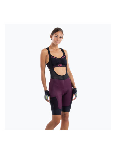 Дамски бибшорти Alé Stones Cargo Bibshorts слива