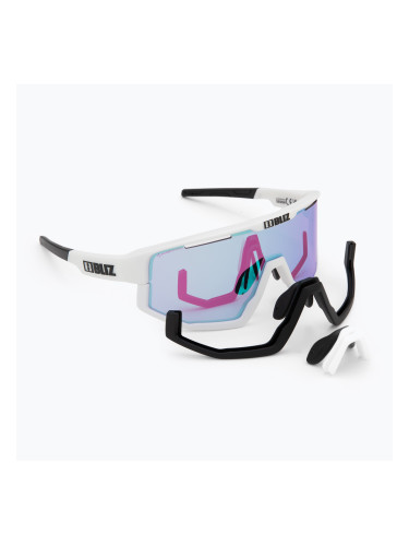 Слънчеви очила Bliz Fusion Nano Optics Nordic Light matt white/ coral/ orange in blue multi