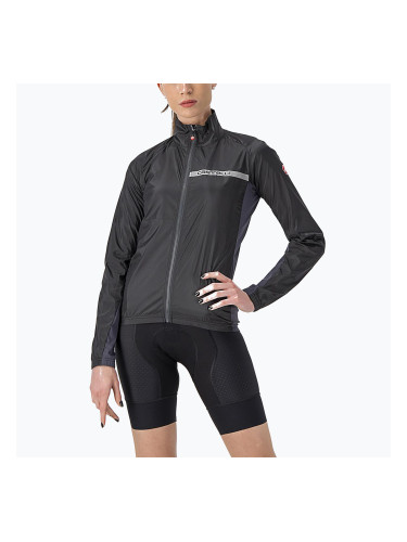 Дамско яке за колоездене Castelli Squadra Stretch light black/dark grey