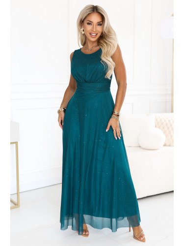 Рокля AVELINE MAXI с брокатен тюл