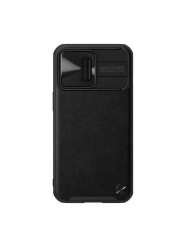 Гръб Nillkin leather camshield за iPhone 13 Pro - Черен