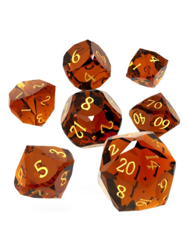  Комплект зарове GlassStaff - Glass RPG Dice Set, Emberion (7 бр.)
