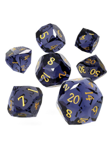 Комплект зарове GlassStaff - Glass RPG Dice Set, Amethystum Arcana (7 бр.)