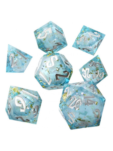  Комплект зарове GlassStaff - Liquid Core RPG Dice Set, Flux Fortune (7 бр.)