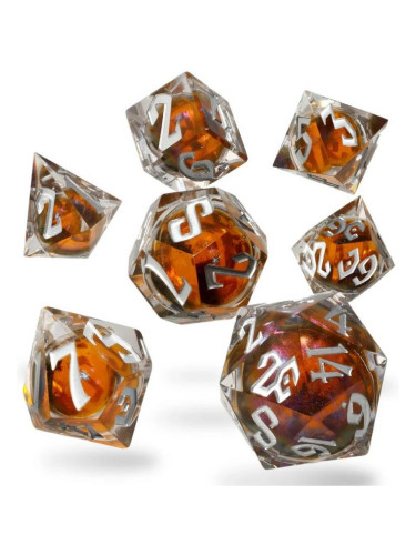  Комплект зарове GlassStaff - Liquid Core RPG Dice Set, Phantasm Fluxcore (7 бр.)