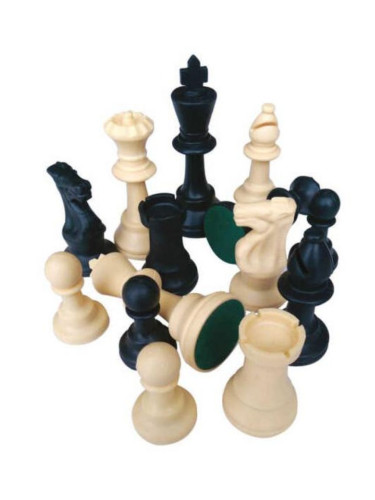 Пластмасови фигурки за шах Modiano, утежнени, 9.5 cm