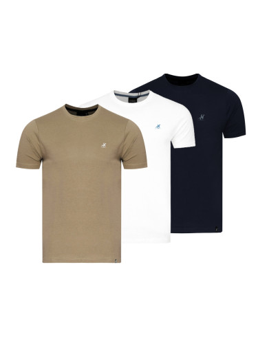 U.s. grand polo equipment & apparel - men's t-shirt 3-pack - usss601m-b-c-beige