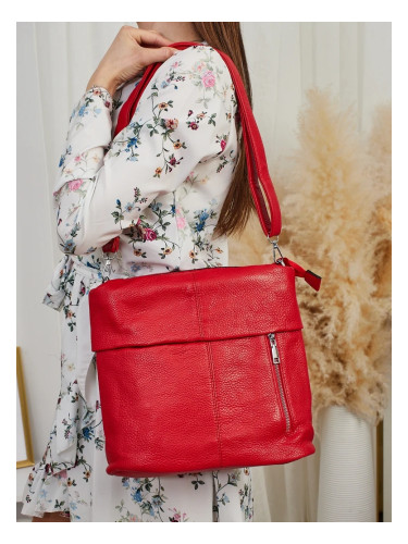 Resti Small women's messenger bag made of eco-leather Beys RED